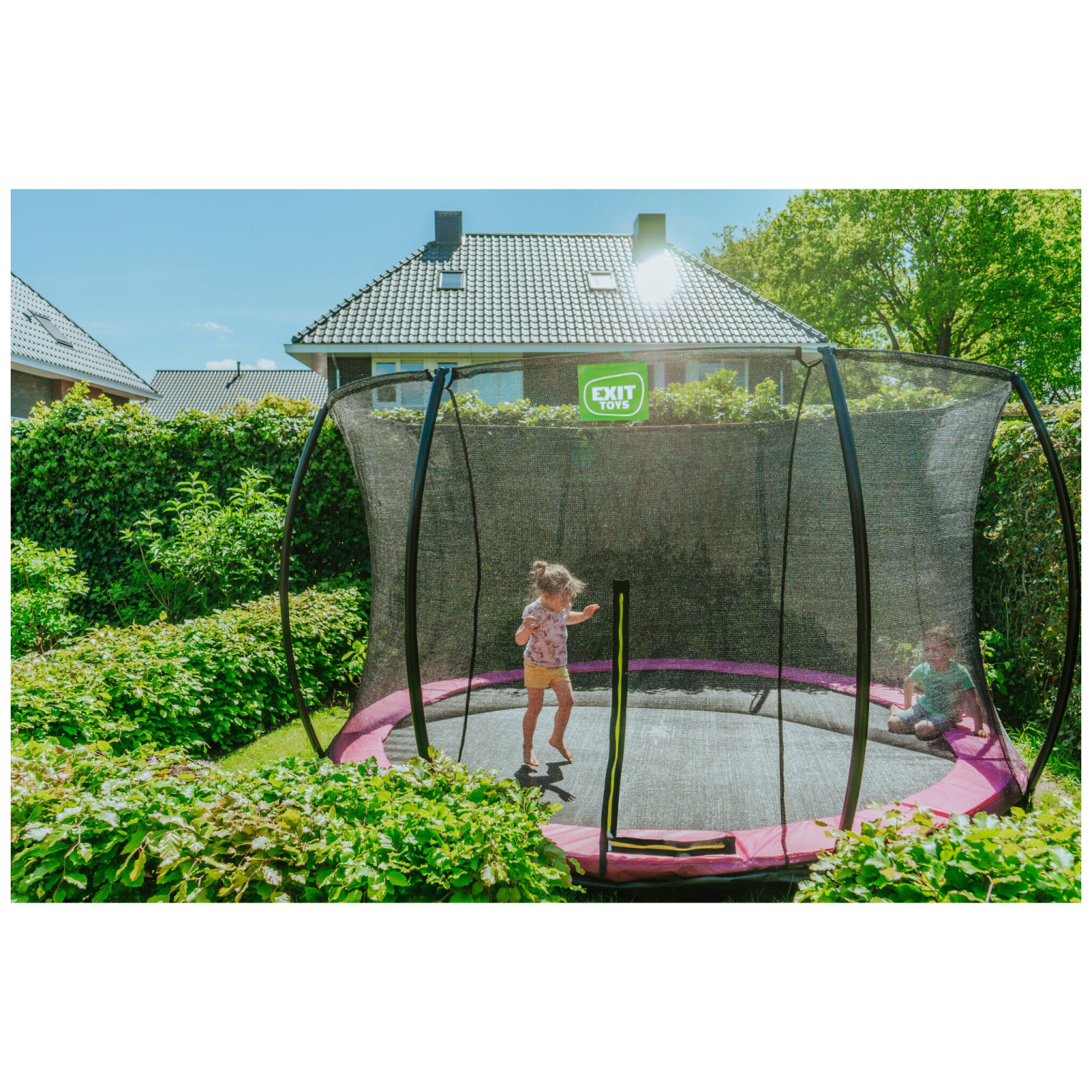 EXIT Silhouette inground trampoline ø366cm met veiligheidsn