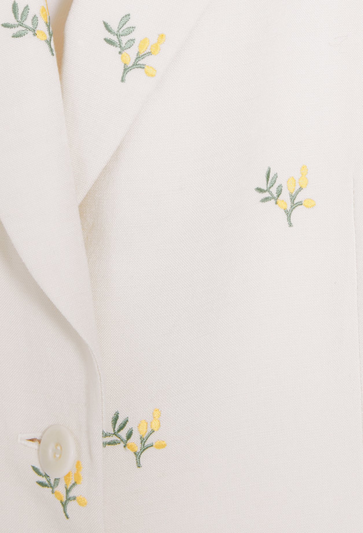 Veste tailleur broderie mimosa