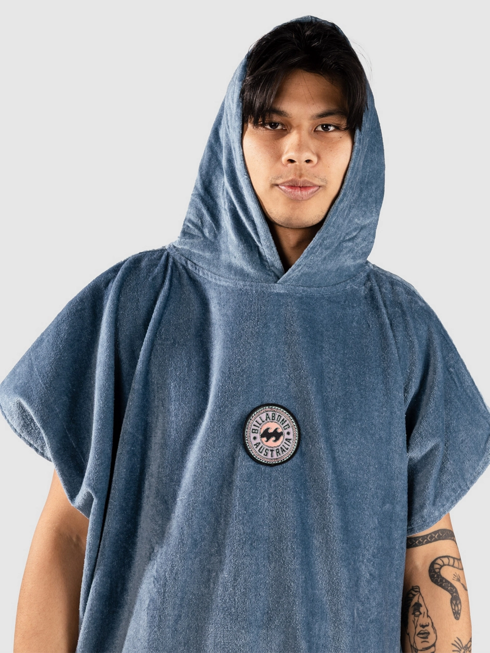 Billabong Mens Hooded Surf Poncho glacier blue
