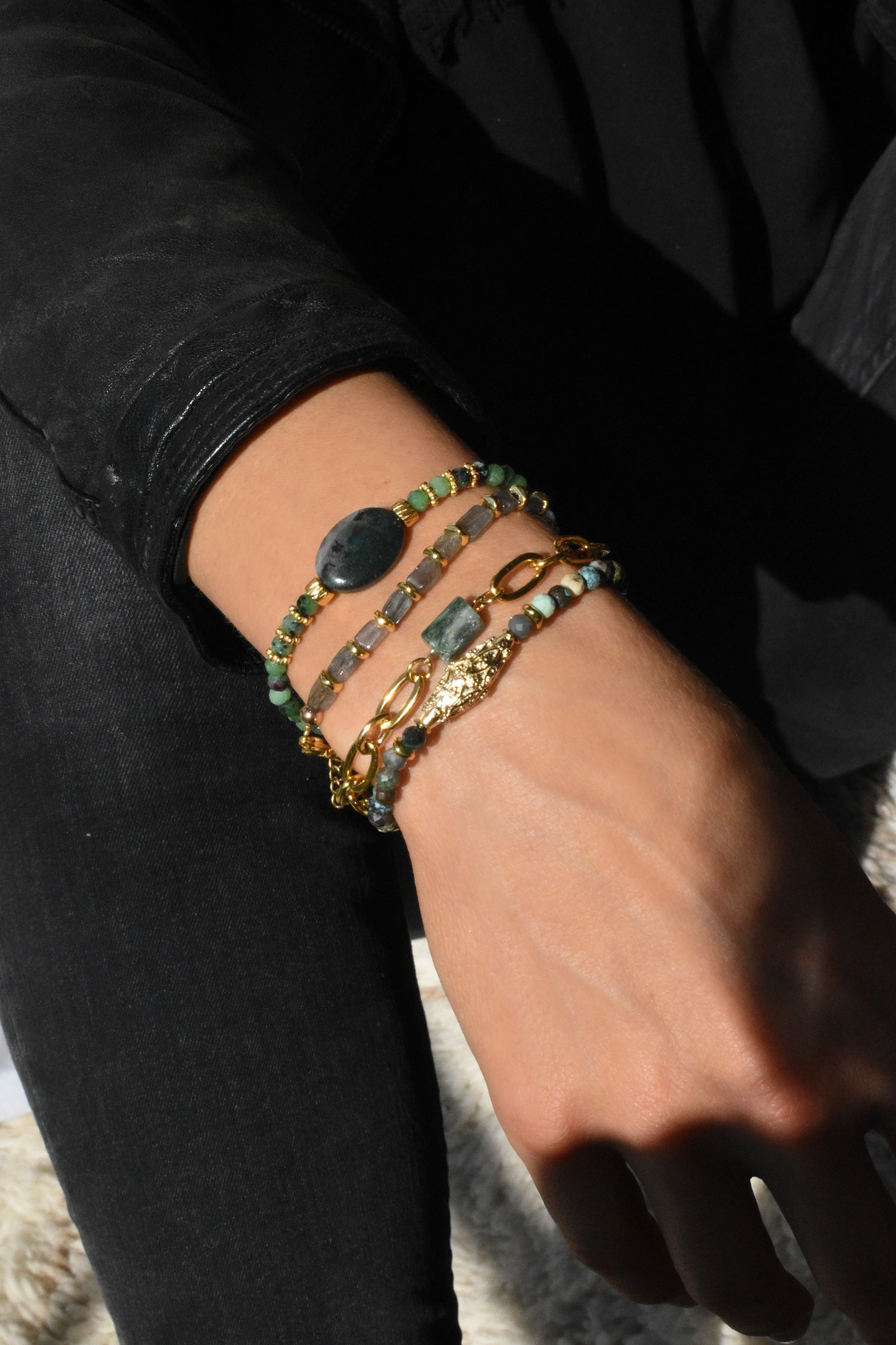 MAELIS - Bracelet labradorite | Bleu