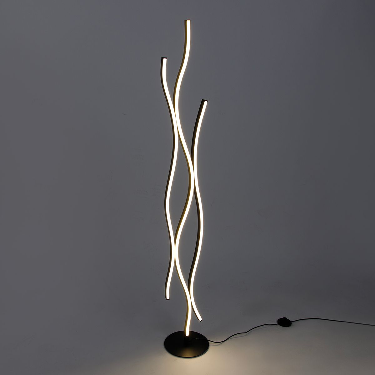 Design vloerlamp zwart met goud incl. LED dimbaar - Blaze
