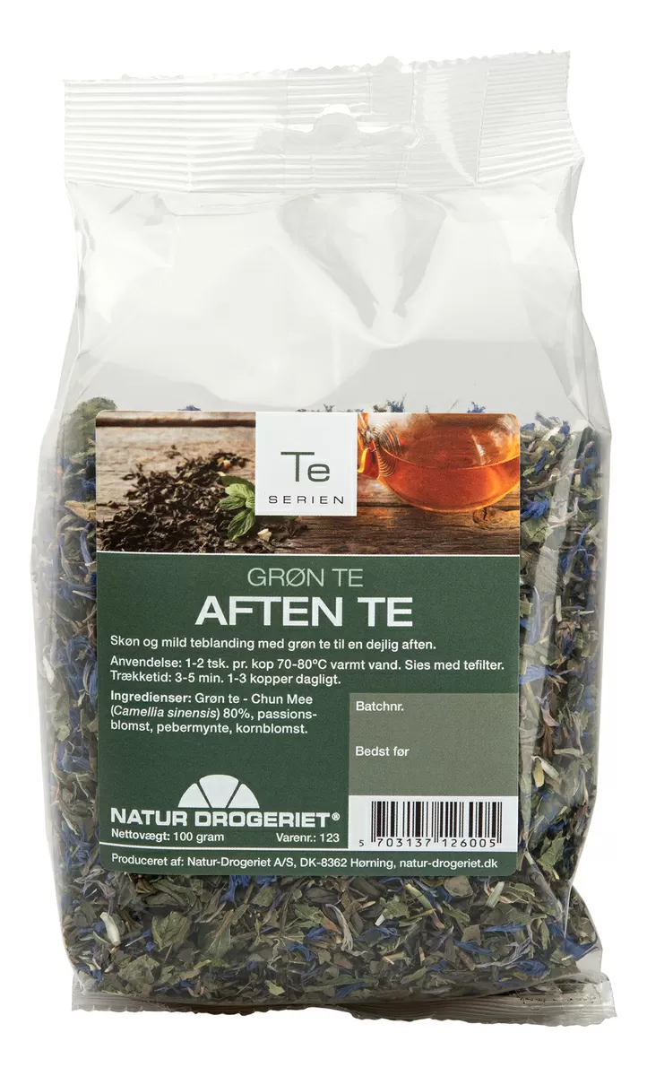 Natur-Drogeriet Grøn Te, Aften Te - 100 g.