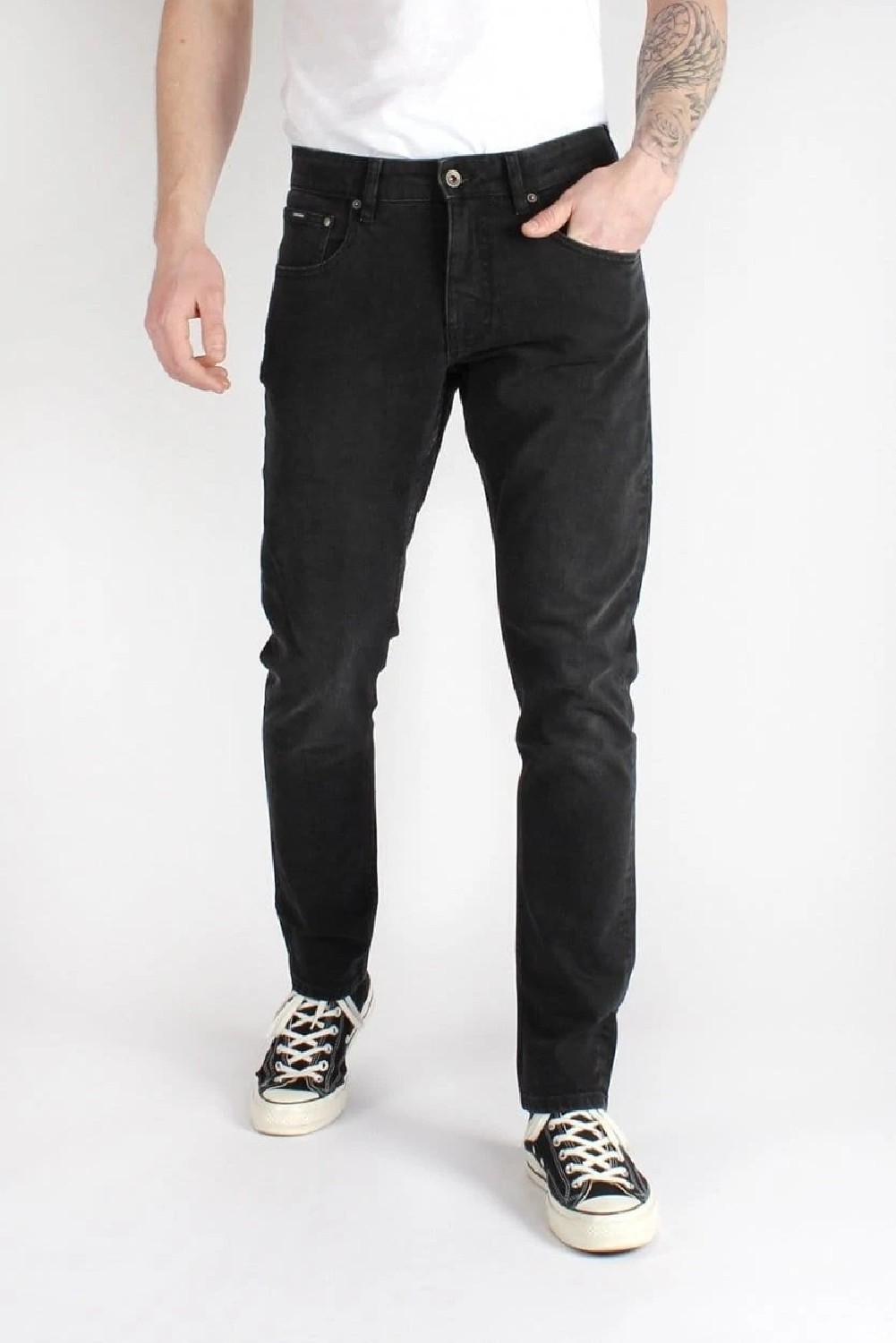 Kuyichi Herren-Jeans Kale Skinny Black Used