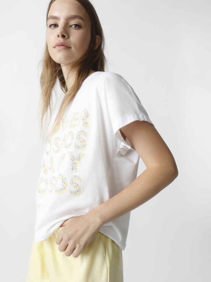 Conjunto de pijama estampado - Amarelo claro