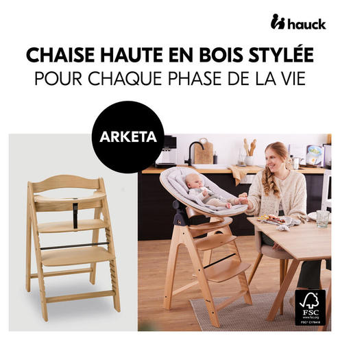 Chaise haute Arketa - Bois - HAUCK