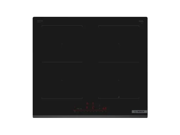 Bosch Serie | 6 PVQ631HC1E - Induktions kogeplade - 4 plader - Niche - bredde: 56 cm - dybde: 49 cm - rammeløs, - facet - sort