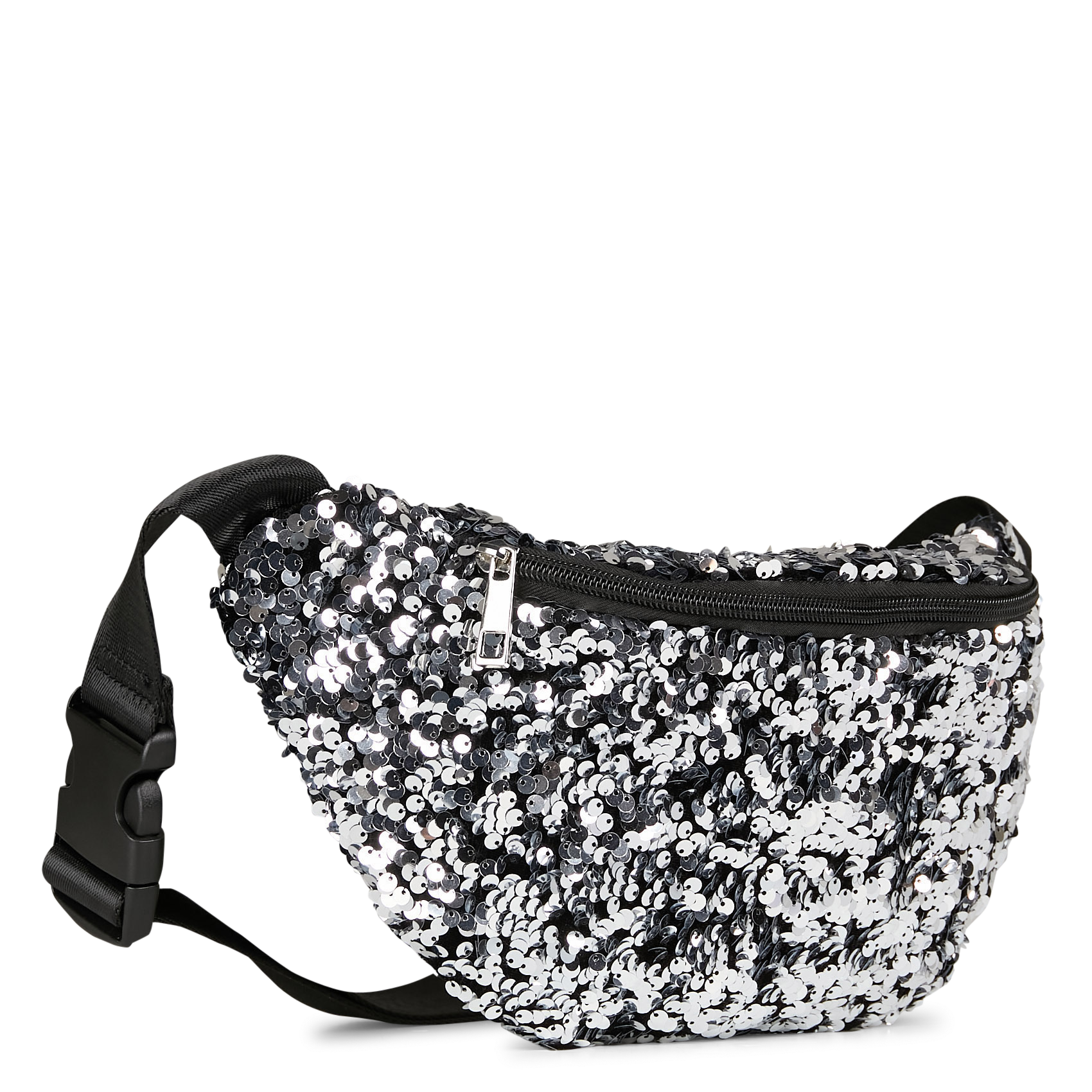 STEPHANIA - Sac banane à sequins | Argent