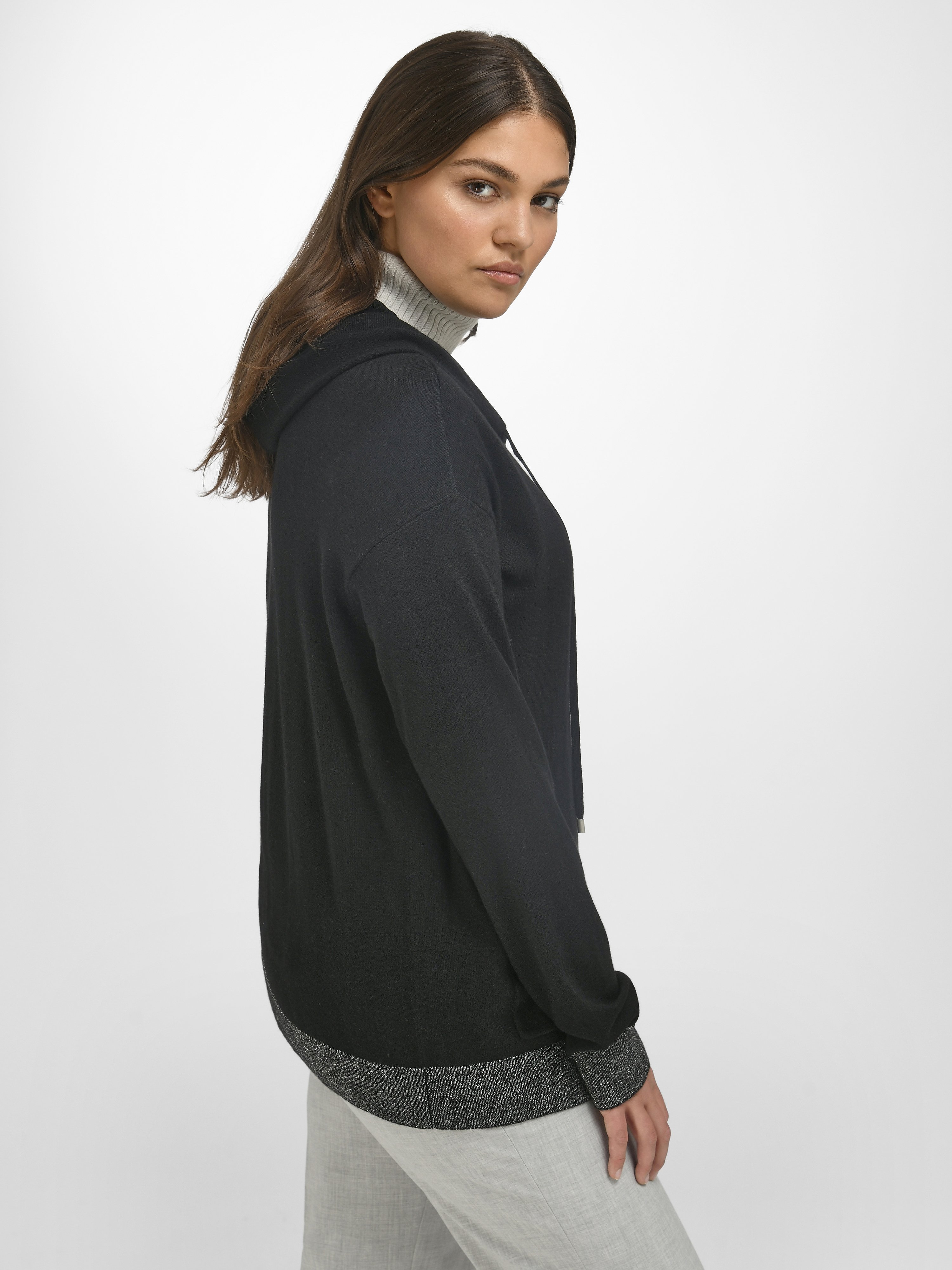 Hoodie-Strickjacke