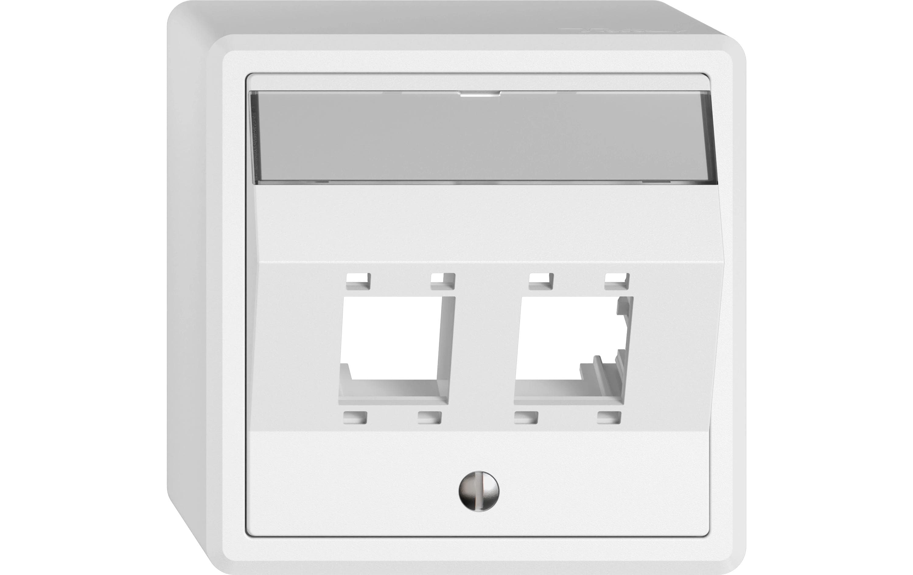 AP-Montageset R+M freenet, WeissMontageset für 2 x RJ45 Modul