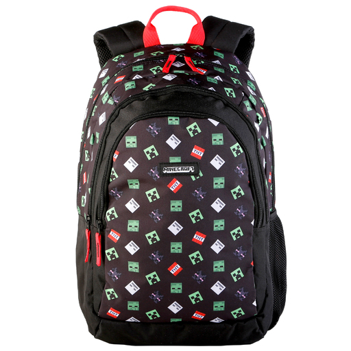 Mochila Escolar Minecraft TNT Primária com Dois Compartimentos