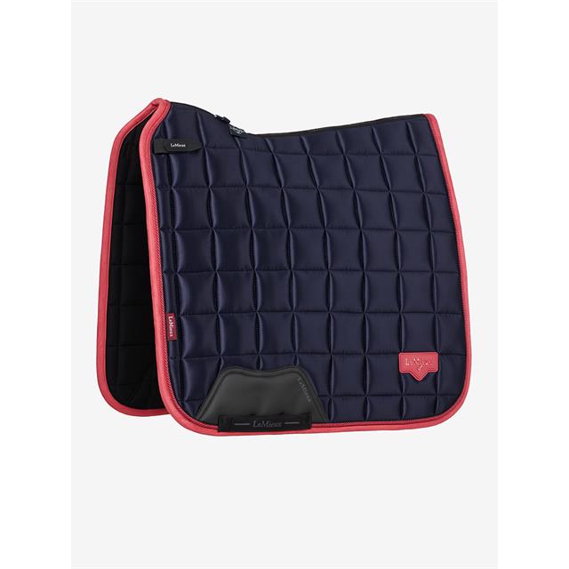 Zadeldek LeMieux Loire Dressage Square Donkerblauw-roze