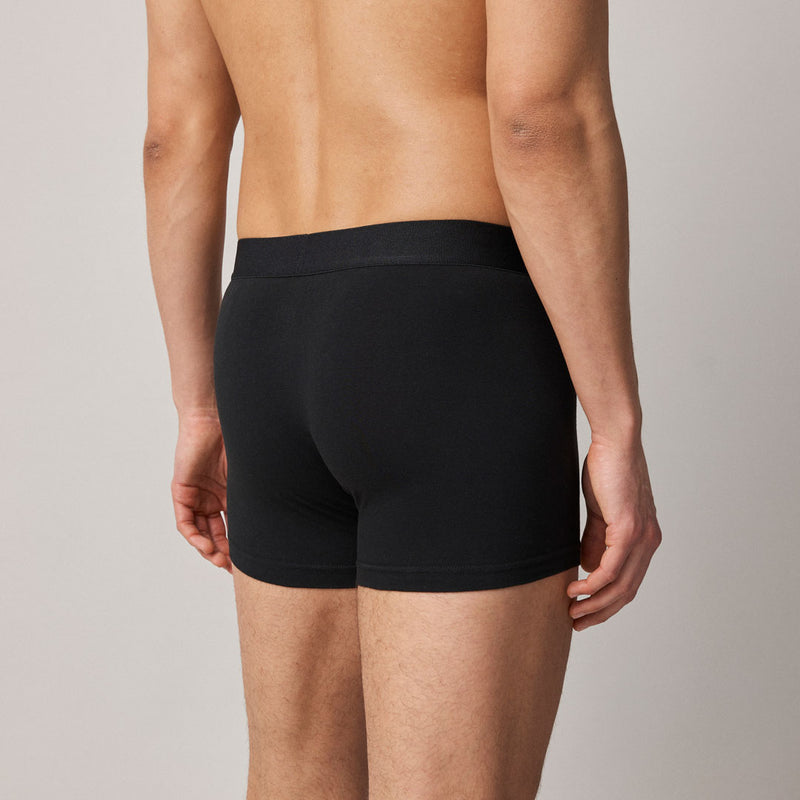 Boxershorts ohne Logo aus Bio-Baumwolle Schwarz
