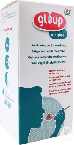 Gloup Original Gel Pour Avaler Les Médicaments Goût Fraise Et Banane Flacon Pompe 500ml