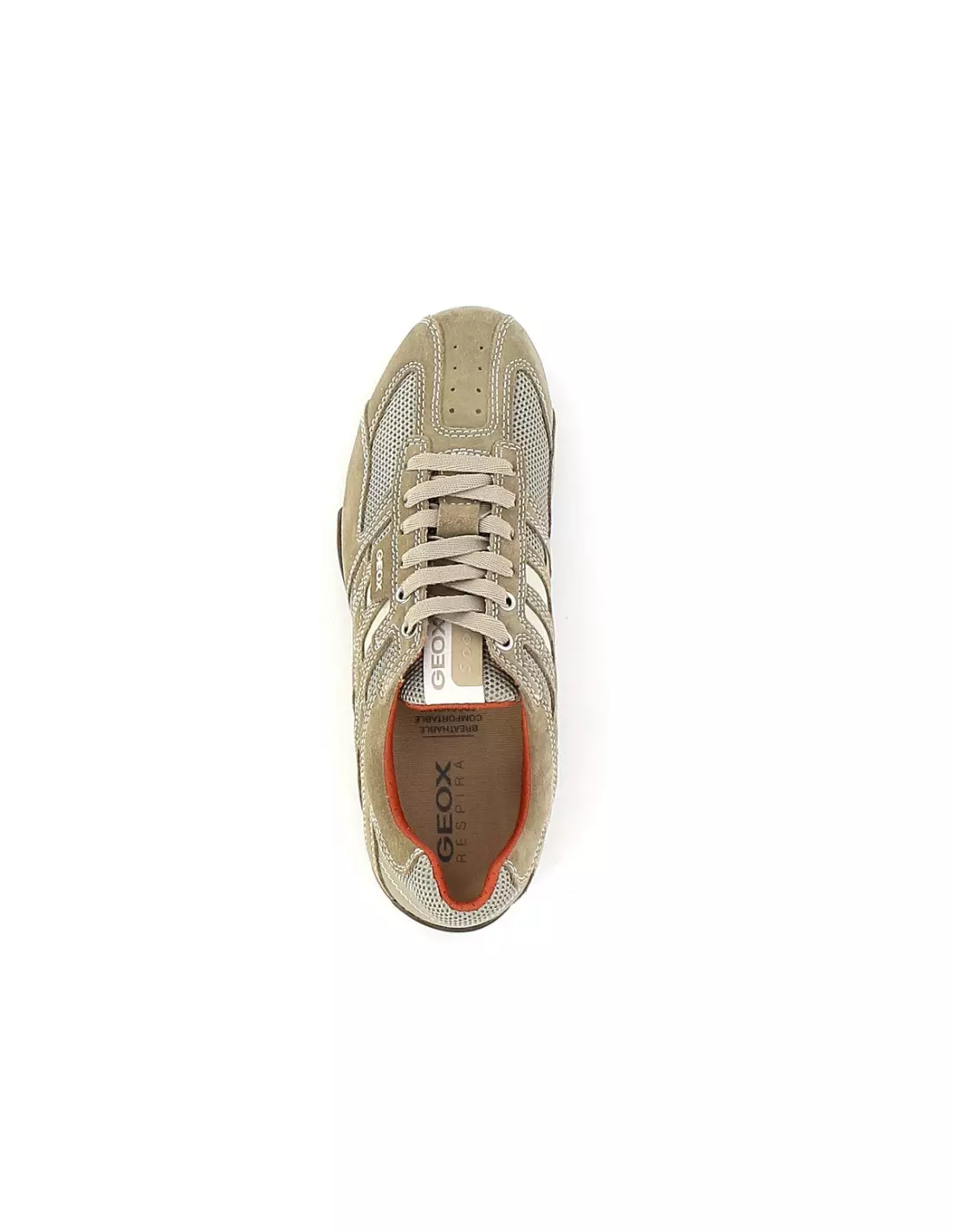 GEOX SNAKE - Baskets Beigeorange