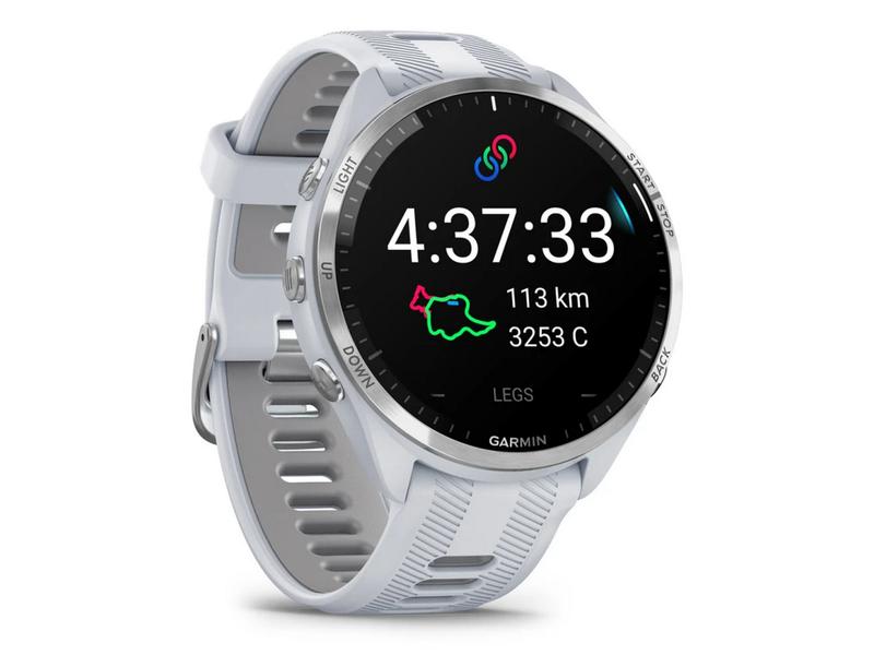 GARMIN Sportuhr Forerunner 965 Weiss Smarte Triathlonuhr