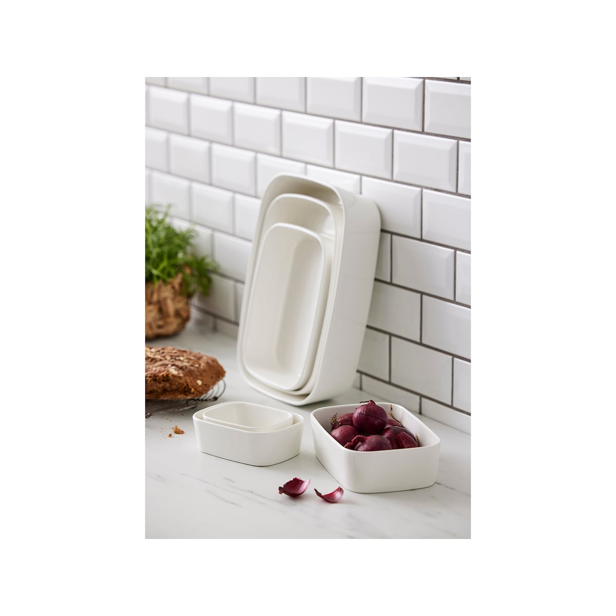Rosti Modula Dish 15 x 11 x 5 cm White