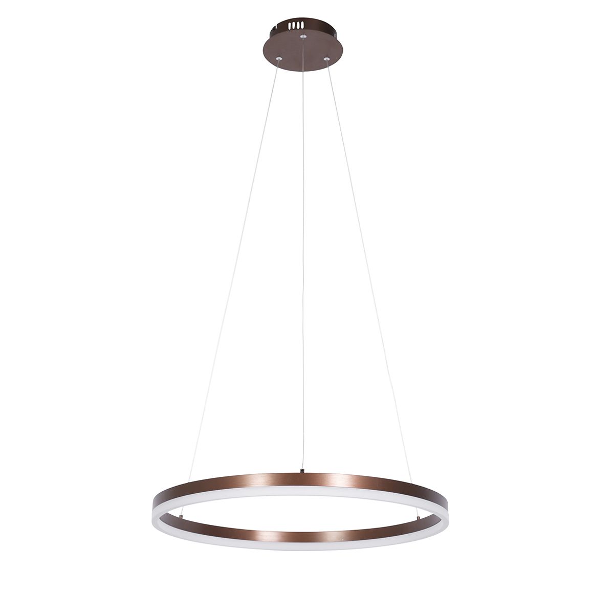 Hanglamp donkerbrons 60 cm incl. LED 3-staps dimbaar - Anello