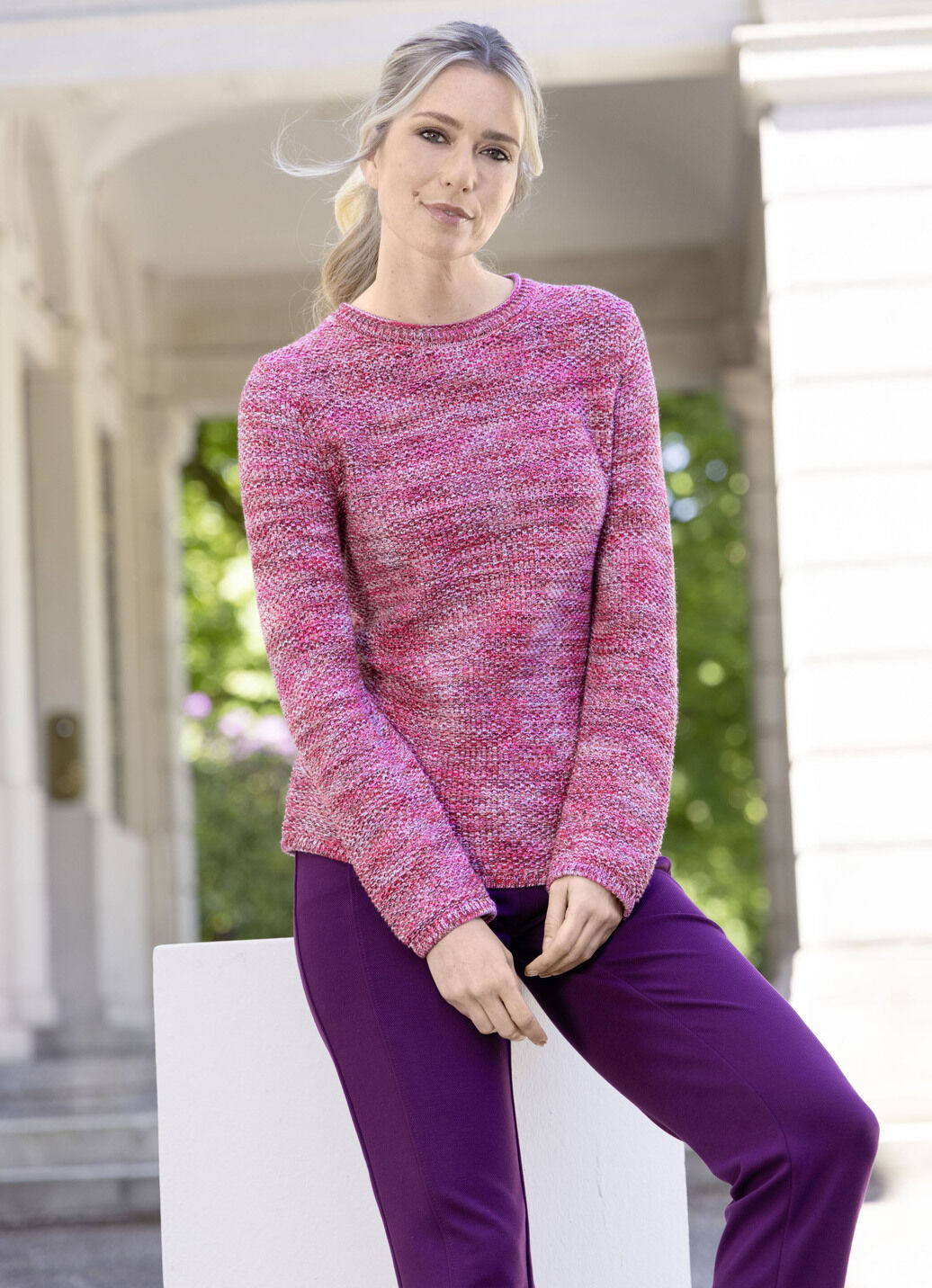 Pullover mit Reiskornstruktur