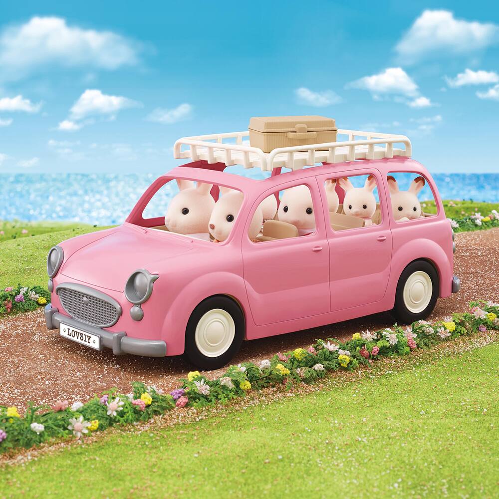 LE MONOSPACE ROSE ET SET DE PIQUE-NIQUE - SYLVANIAN VEHICULES