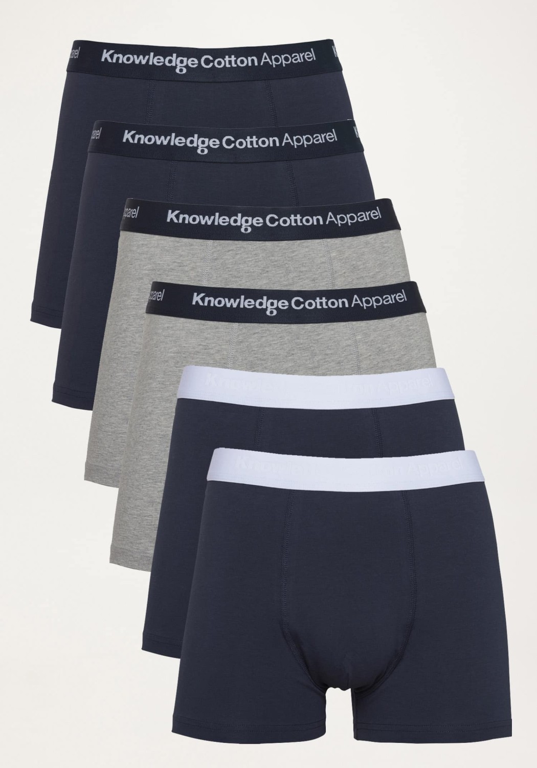 Knowledge Cotton Apparel 6er-Pack Boxershorts Total Eclipse