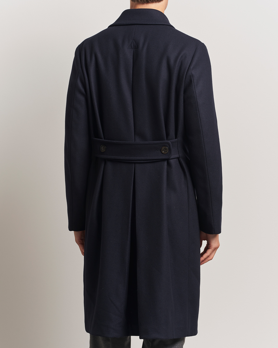 Boglioli Double Breasted Wool Coat Navy