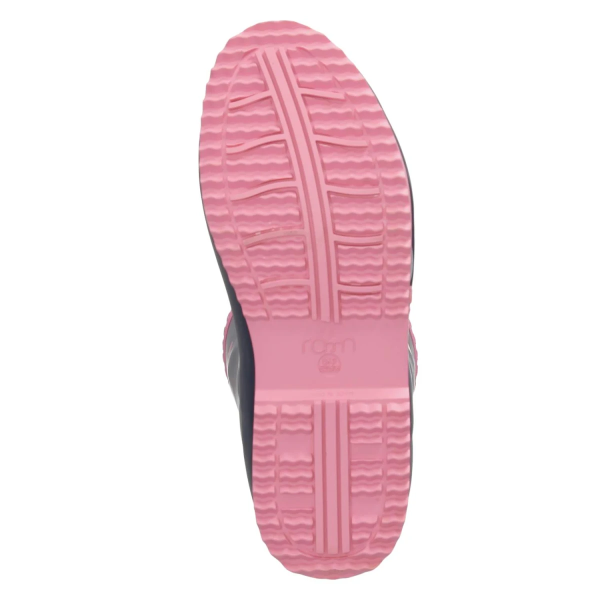 RajnGummistiefel DOTS - Navy white Pink