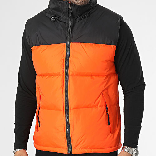 Doudoune Sans Manches Capuche JK2105 Orange