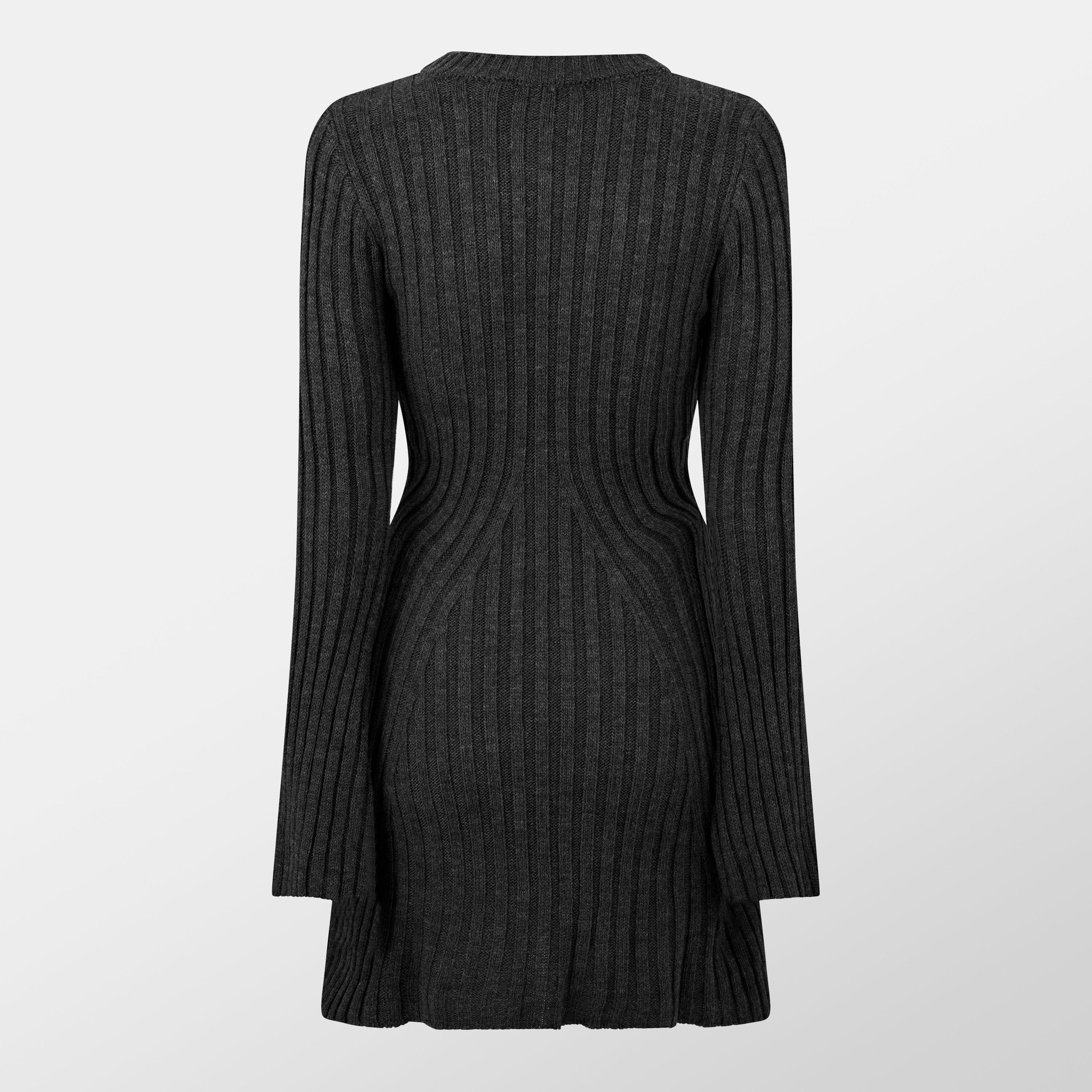 Missy Empire ME Rib Knit Flare Mini Dress Womens