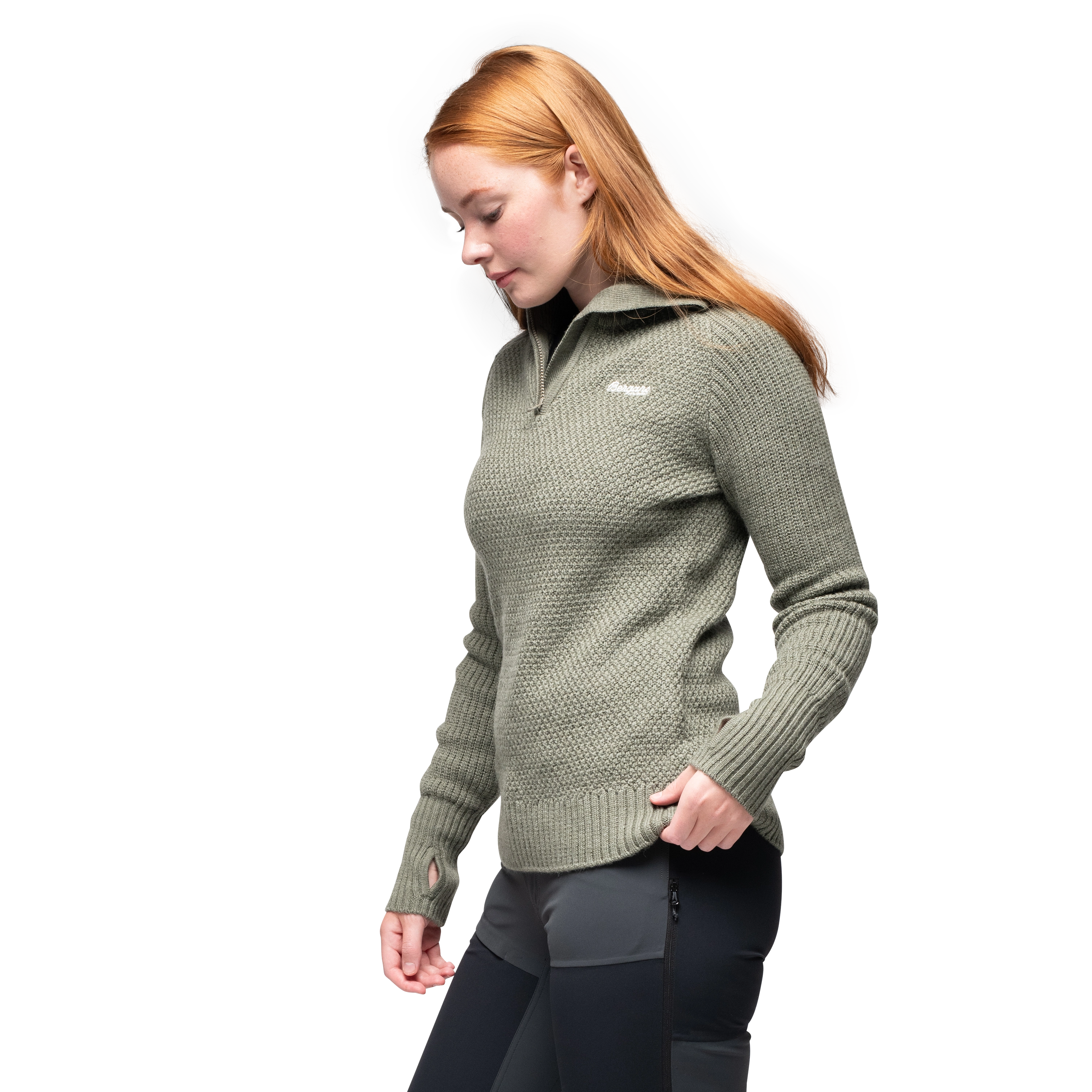 Ulriken Lady Jumper Green Mud Melange