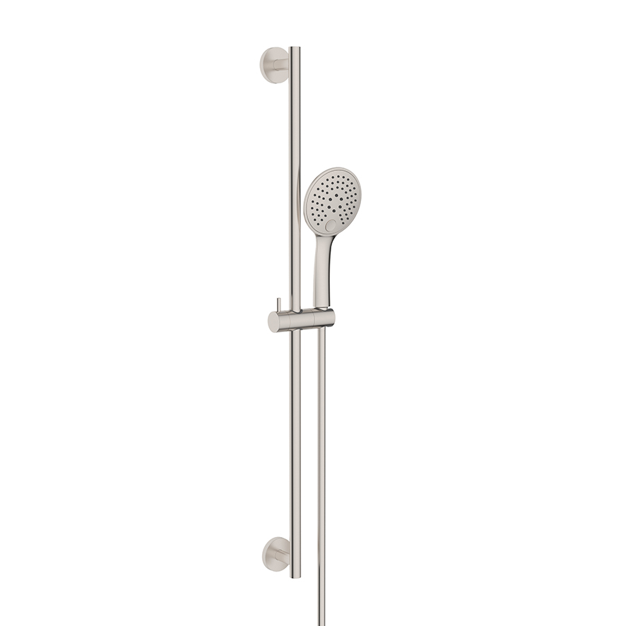 Mueller Round glijstangset met 3 standen handdouche RVS