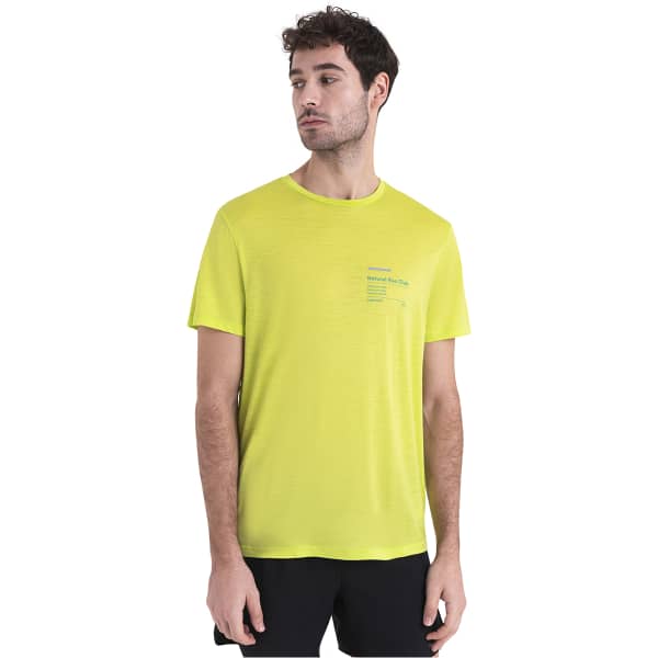 T-shirt randonnée ICEBREAKER M MERINO 150 TECH LITE III SS TEE NATURAL RUN CLUB 2.0 HYPER