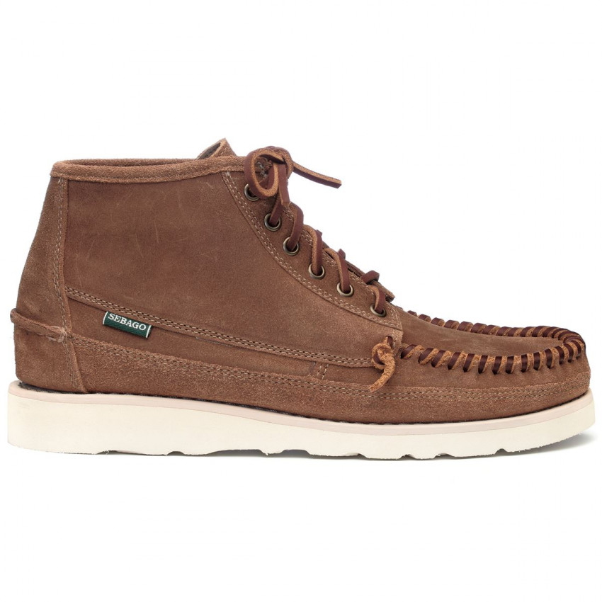 KEUKA MID SUEDE Beige Camel-Mocassin montant en daim graissé pour homme