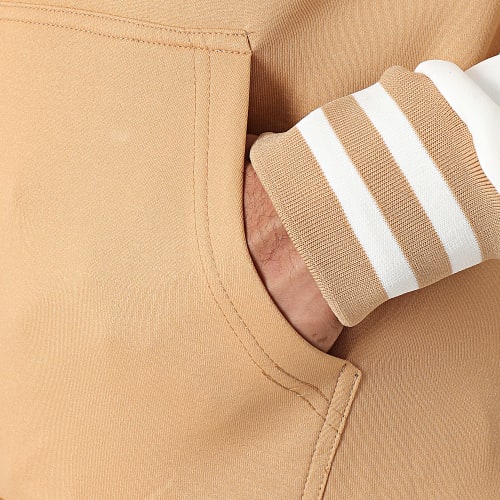 Ensemble Sweat Capuche Et Pantalon Jogging 0137 Beige Blanc