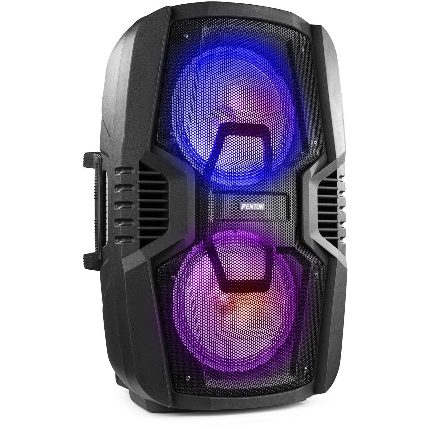 Fenton FT210LED mobiele party speaker met microfoon 2x 10 inch