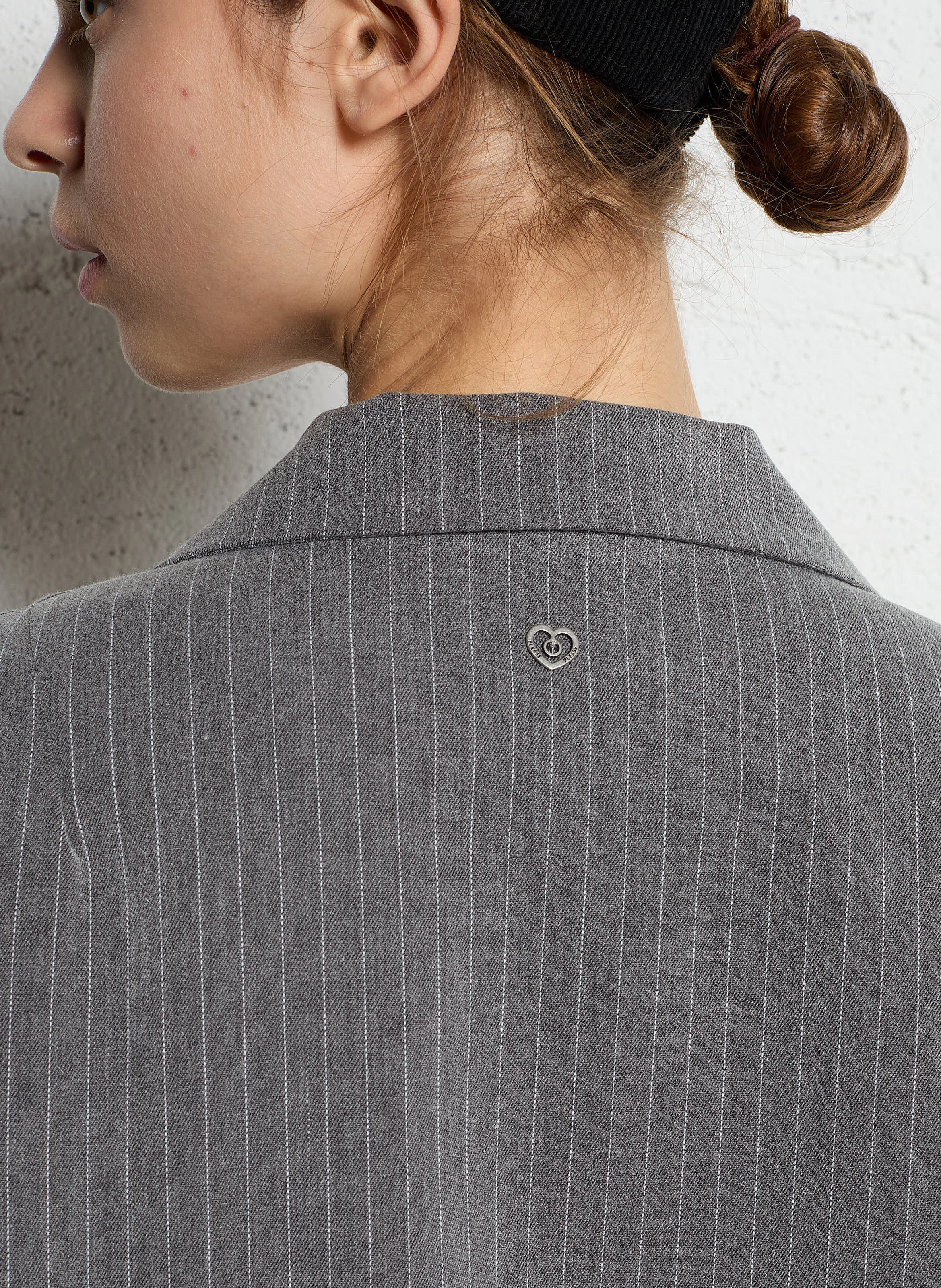 Veste de tailleur à rayures | Gris