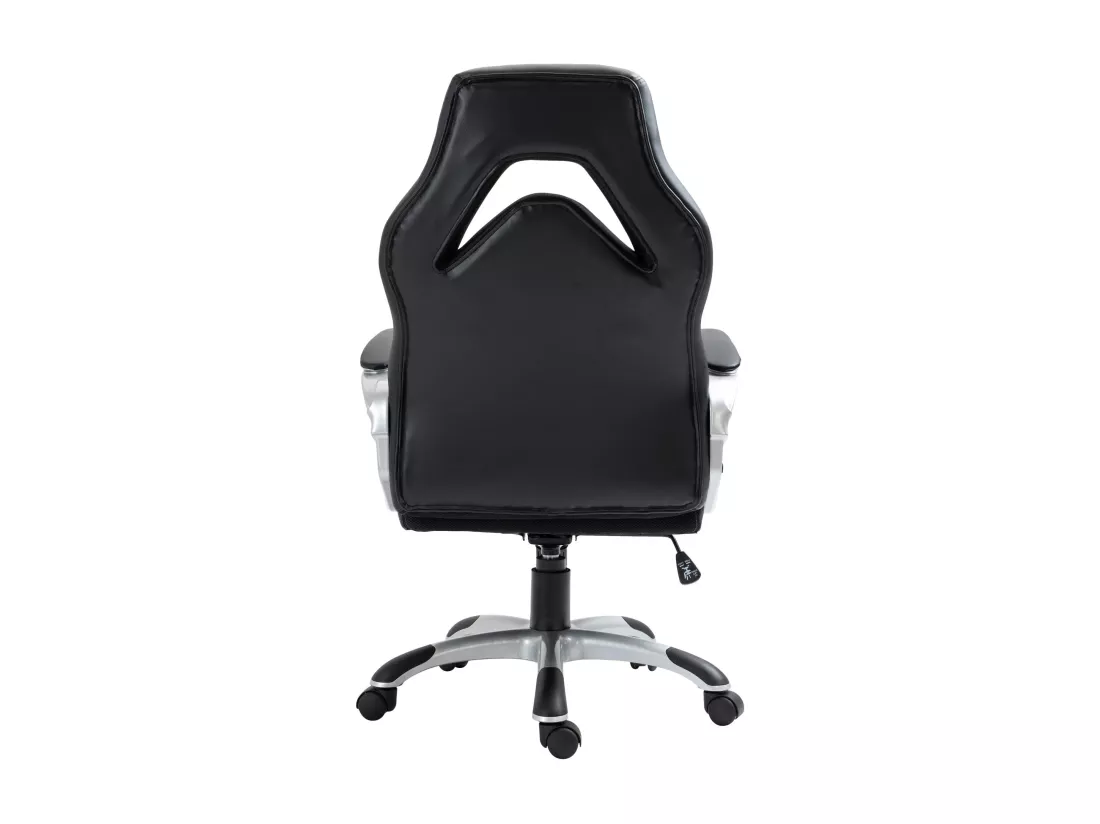 Chaise de bureau - Similicuir & Plastique - Noir / Gris - Foxton