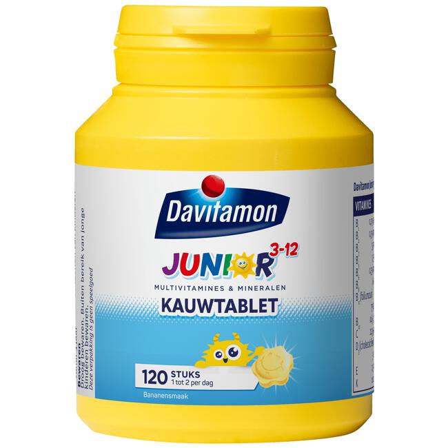 Davitamon Junior 3-12 Kauwtabletten Bananensmaak