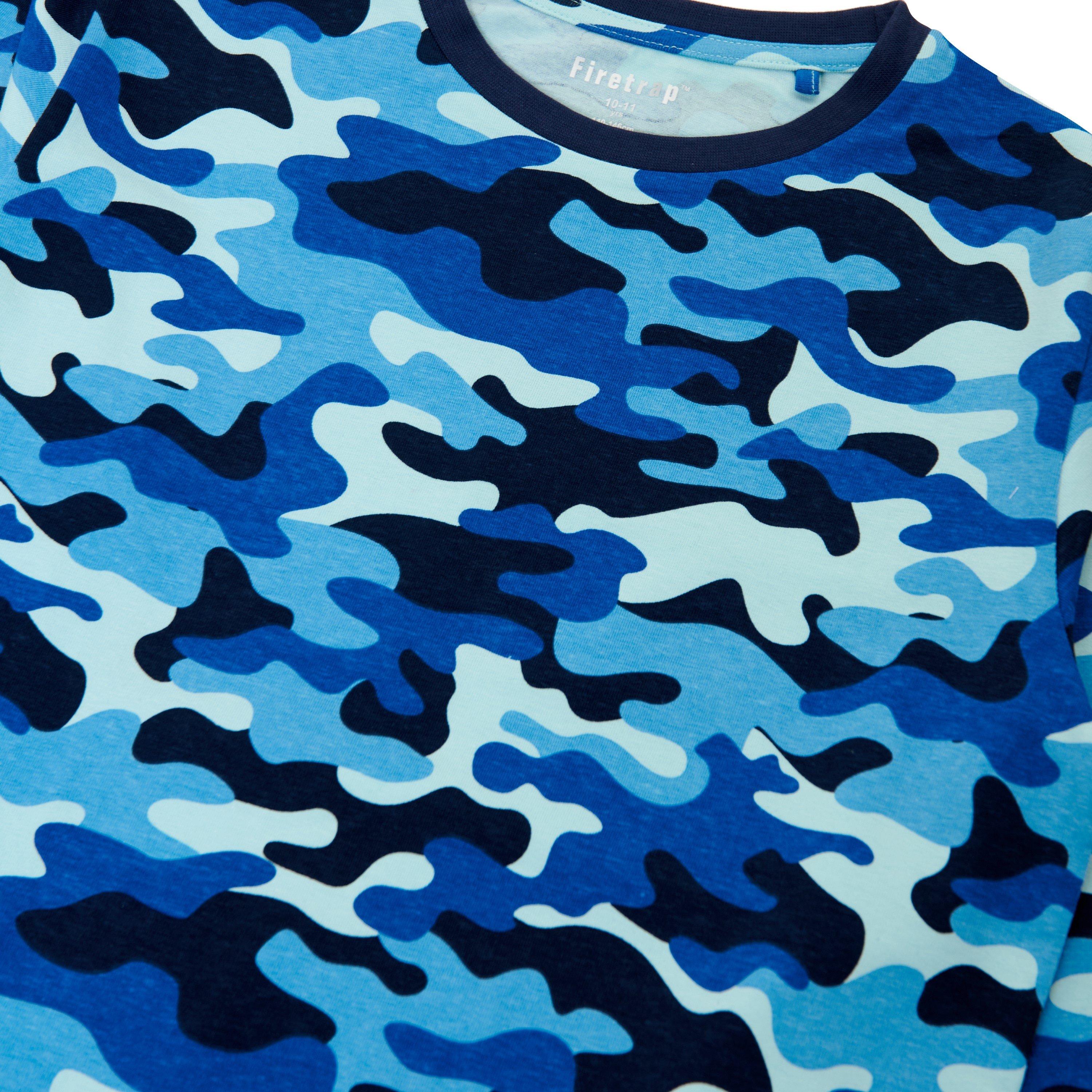 Firetrap Kids Boys Camo Pyjama Set