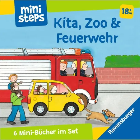 Ravensburger ministeps: Mein erster Bücher-Würfel: Kita, Zoo und Feuerwehr (Bücher-Set)
