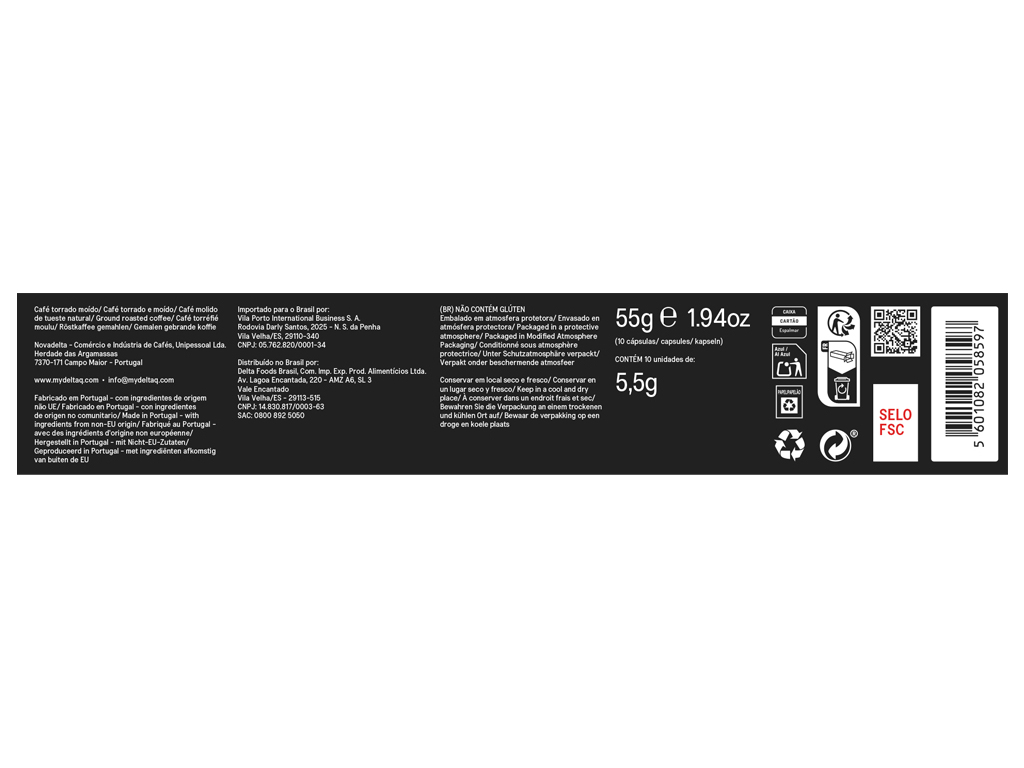 CAPSULAS DELTA Q LONG ESPRESSO 10 UN