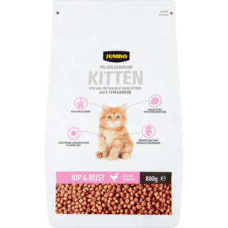 Jumbo Volledig Diervoeder Kitten Kip & Rijst 800 g