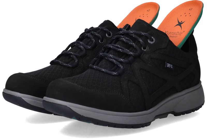 Xsensible Abo Stretchwalker Sneakers Zwart Heren