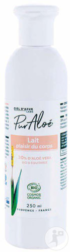 Pur'Aloé Lait Hydratant Corps 30% D'Aloe Vera Bio Et Équitable Flacon 250ml