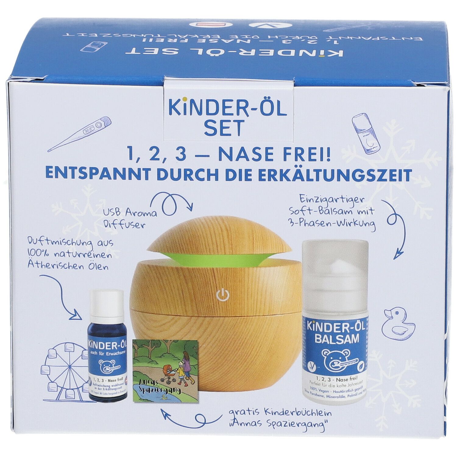 KINDER-ÖL Set 1,2,3 Nase frei