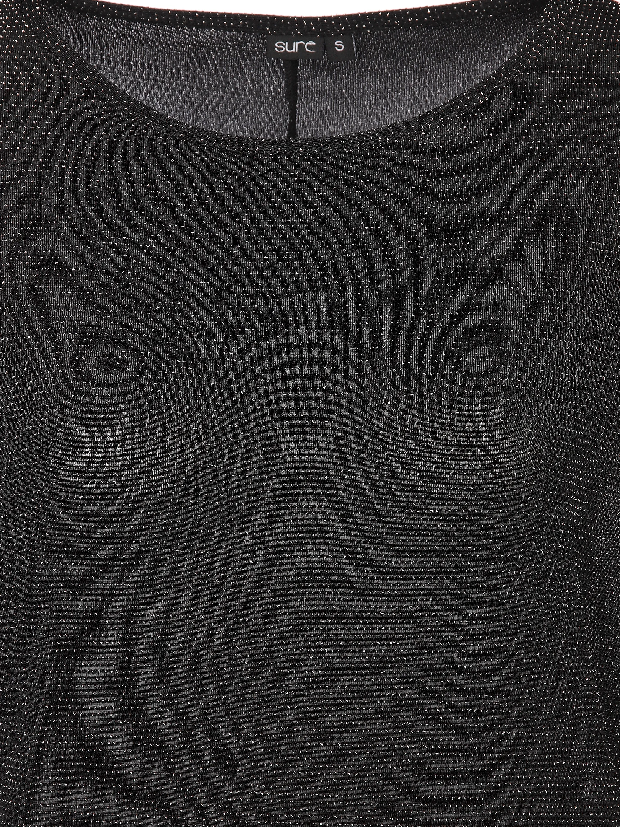 Damen Lurexshirt mit Fledermausärmeln