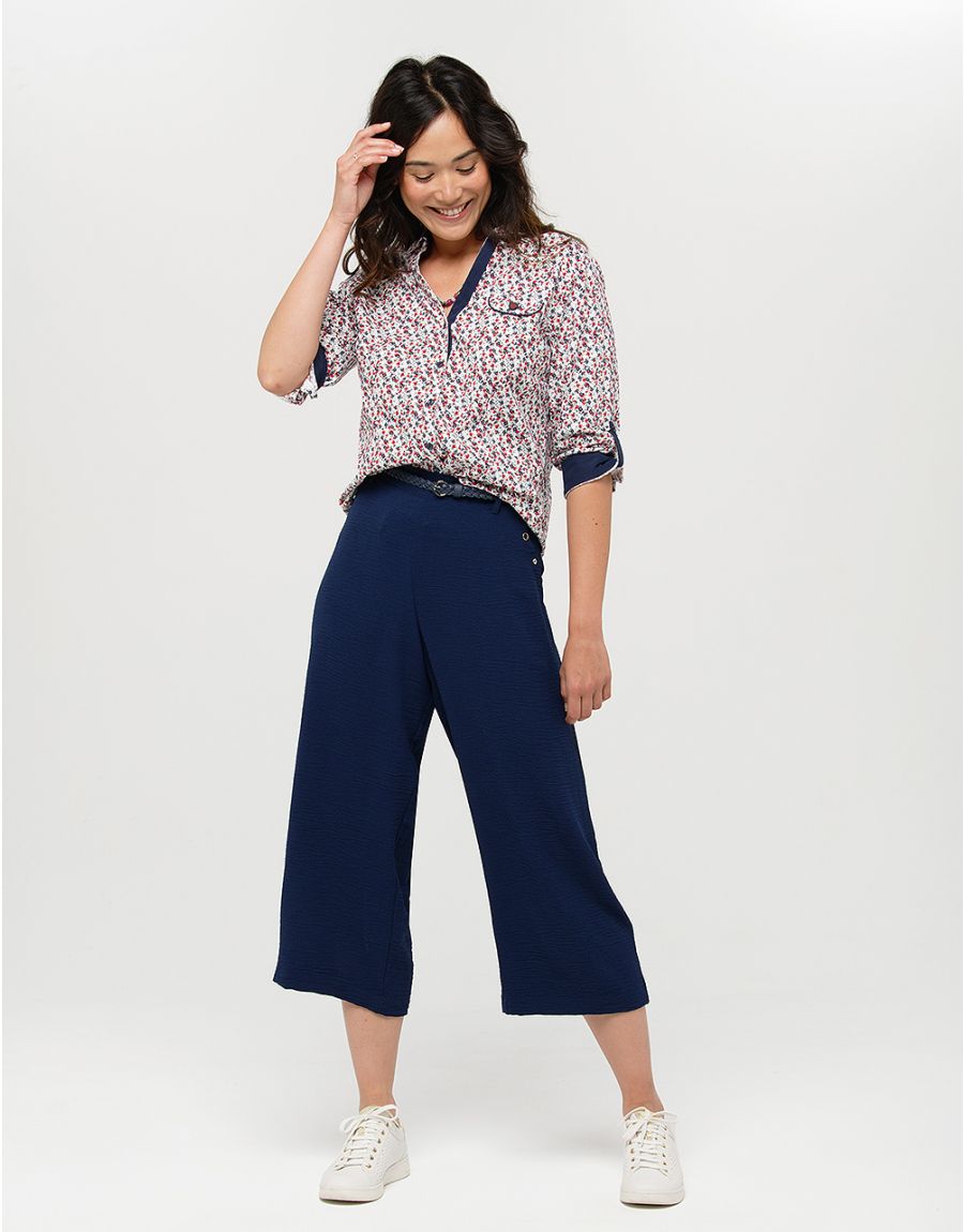 Chemisier coton fleuri