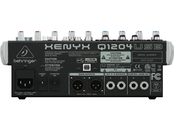Behringer Q1204USB, 12 kanaler