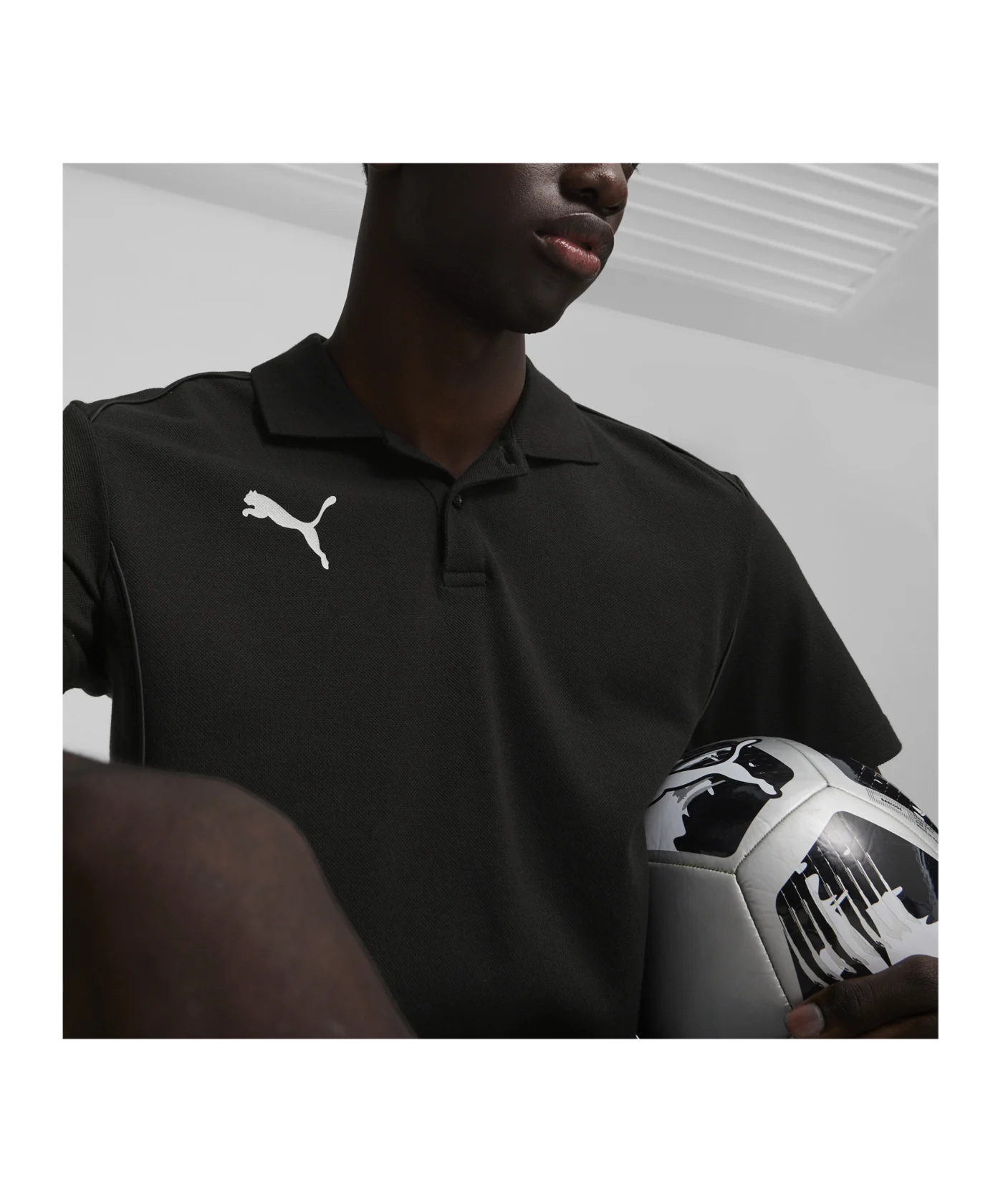 PUMA teamFINAL Casuals Poloshirt Schwarz F03