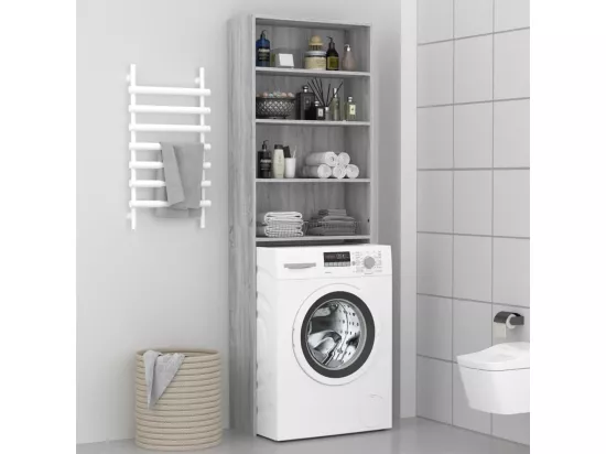 Meuble pour machine à laver Sonoma gris 64x24x190 cm