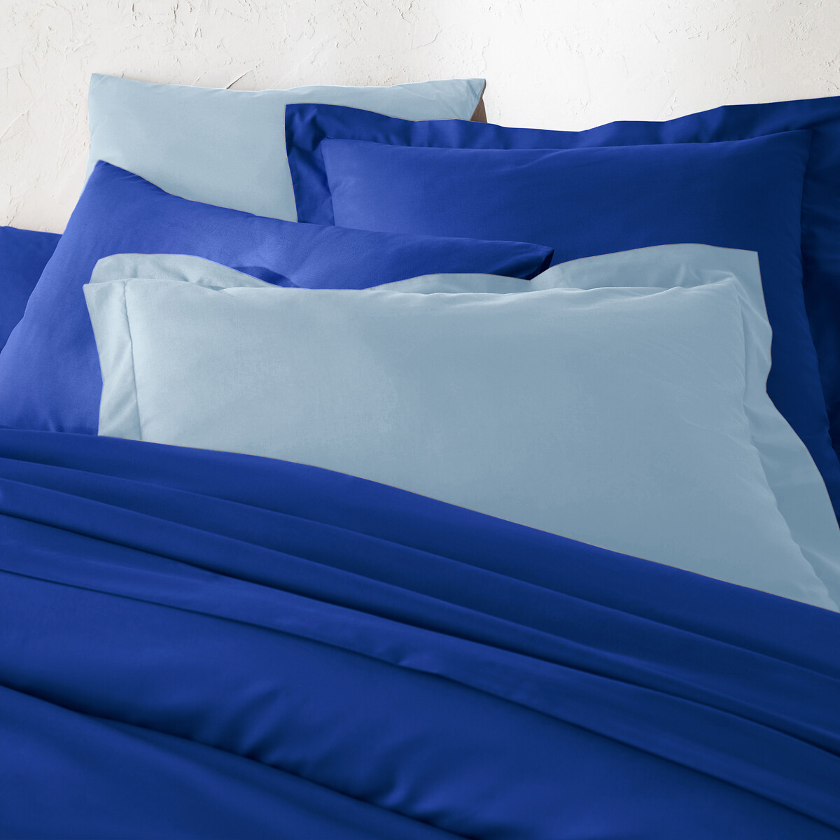 LA REDOUTE INTERIEURS<br>Lençol de algodão liso com elástico, dobrável, 32 cm, Scenario